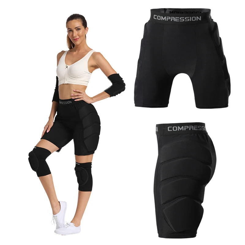 Men's Women Outdoor Snowboard protection Hip Padded Shorts Sport Short Pants for Skating Sports Protective Snowboard Shorts