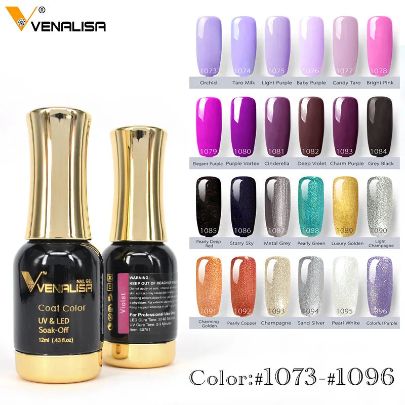 Nail Art Venalisa Nail Paint Gel 12ml 120 Colors Gel Polish Nail Gel Soak Off UV Gel Polish Nail Lacquer Varnishes L2