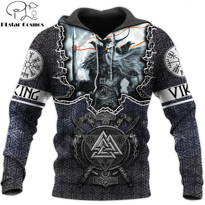 Fashion Mens hoodies 3D printed Tattoo Mjolnir Odin Sweatshirt Hoodie Harajuku Autumn Streetwear Unisex Casual Tracksuit DW0120