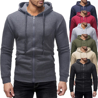 Mens Hoodies Solid Color  Hooded Sweatshirts