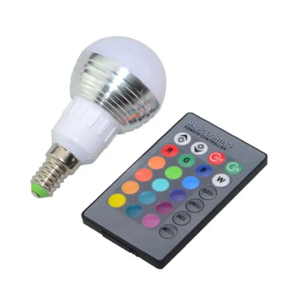 E27 E14 LED 16 Color Changing RGB Magic Light Bulb Lamp 85-265V 110V 120V 220V RGB Led Light Spotlight + IR Remote Control