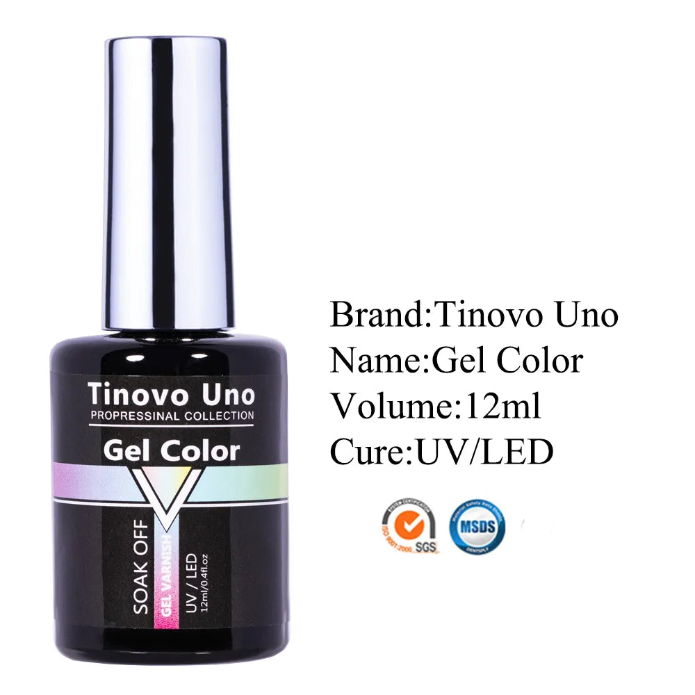 Tinovo Uno Manicure Gel Nail Polish 12ml UV/LED Semi Permanent Glitter Gel Paint Lacquer Soak Offf Nails Art Supplies Gellak NEW