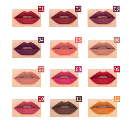 Brand 12 Colors Lip Liner Pencil Nude Matte Lipliner Moisturizing Waterproof Long Lasting Lipstick Liner Professional Makeup Kit