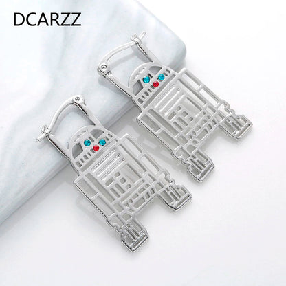 Earings Women Jewelry Trendy Robot  Stud Earrings Vintage Boucle Doreille Women Gift