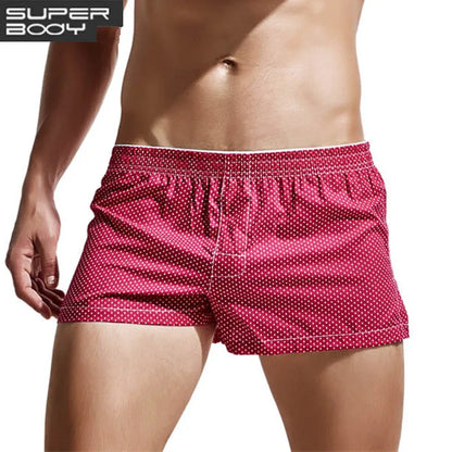 Men's Underwear Boxers Cotton Underpants High Quality Male Panties Boxer Shorts Plaid Point Comfortable Lounge Loose Underwears