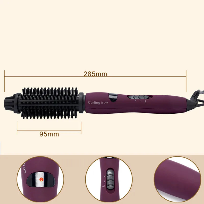 Both of high and low gear electric curling iron does not hurt the hair perm hair comb pear flower electric round brush shape