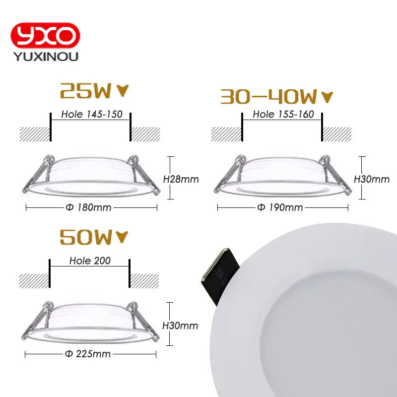 1pcs Dimmable Waterproof LED Downlight AC110V 220V 7W/9W/12W/15W/18W/25W/50W LED Bulb Light Recessed LED Spot Light For Bathroom