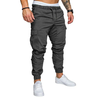 Autumn Men Pants Hip Hop Harem Joggers Pants 2022 New Male Trousers Mens Joggers Solid Multi-pocket Pants Sweatpants M-4XL