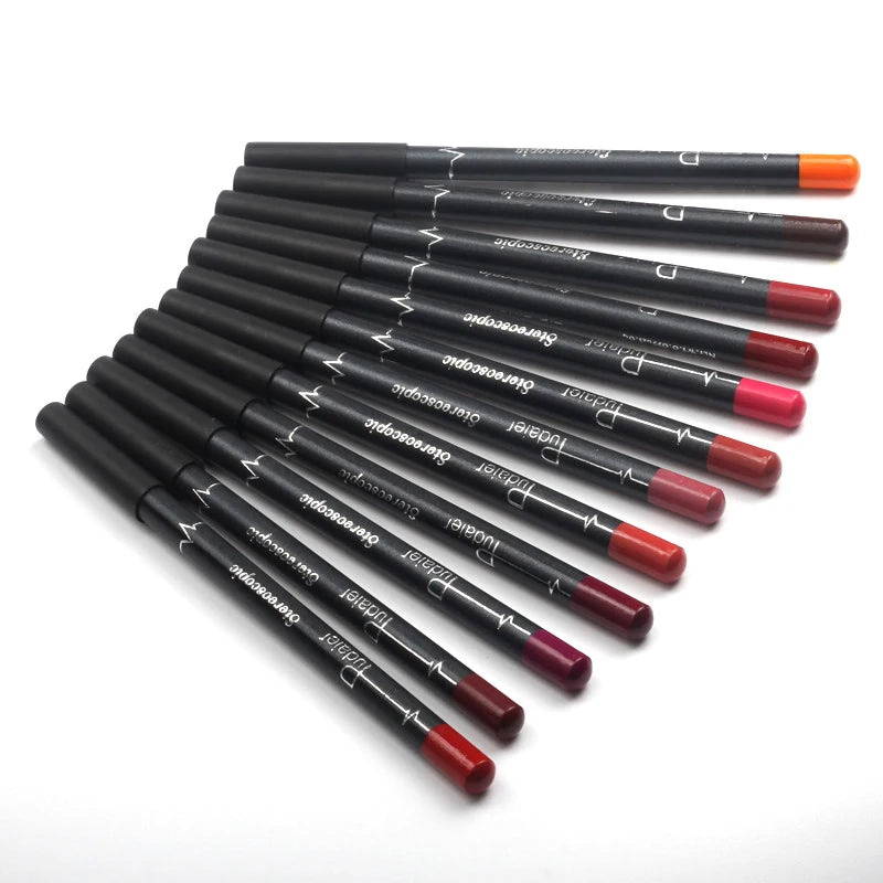 Brand 12 Colors Lip Liner Pencil Nude Matte Lipliner Moisturizing Waterproof Long Lasting Lipstick Liner Professional Makeup Kit