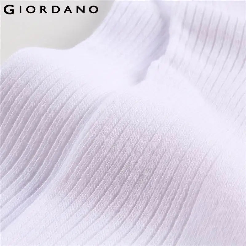 Giordano Men Socks 3 Pairs-Pack Basic Socks Cotton Plain Socks for Men Soft Calcetines Hombre Breathable Meia Masculina de Marca