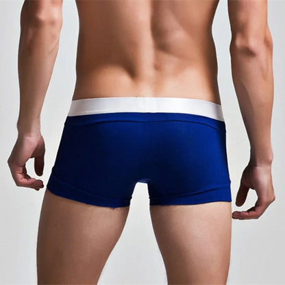 High Quality Cotton Underwear Men Boxer Shorts Fashion Low Waist U convex pouch Boxers Sexy Comfort Cueca Boxer Men Trunks