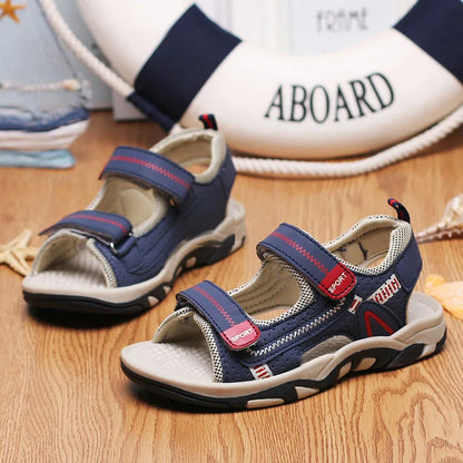 2021 Summer Kids Shoes Brand Closed Toe Toddler Boys Sandals Orthopedic Sport PU Leather Baby Boys Sandals Shoes