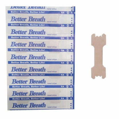 50pcs Nasal Strips Anti Snoring Nasal Patch Stop Snoring Strips Easier Health Care Product Better Breath Good Sleeping