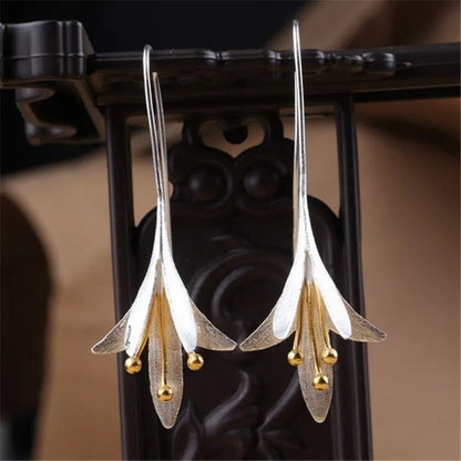 Bohemian Flower Dangle Earrings for Women Fashion Jewelry Romantic Wedding Statement Brincos Engagement Ladies Hook Earings