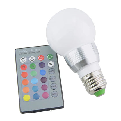 E27 E14 LED 16 Color Changing RGB Magic Light Bulb Lamp 85-265V 110V 120V 220V RGB Led Light Spotlight + IR Remote Control