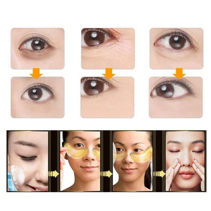 10pcs=5packs Gold Crystal Collagen Eye Mask Eye Patches Eye Mask For Face Care Dark Circles Remove Gel Mask for the Eyes