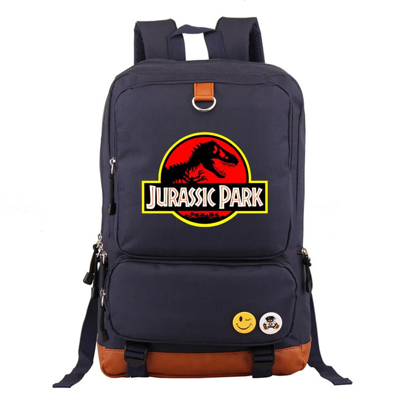 Jurassic World Jurassic Park Backpack Shoulder Laptop travel bag Rucksack Messenger Shoulder Bag Characters School Laptop Bags