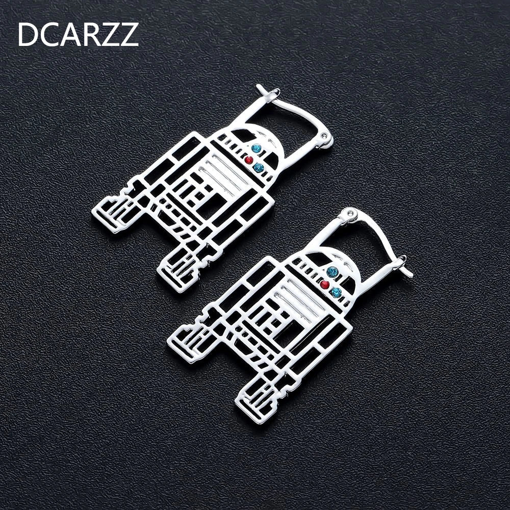 Earings Women Jewelry Trendy Robot  Stud Earrings Vintage Boucle Doreille Women Gift