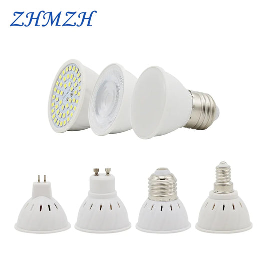 220V LED Lamp Cup E27 E14 MR16 GU10 Bulb Light Lampada LED Spotlight 48 LEDs 2835 Chip SMD Bombillas LED Lighting Corn Bulbs 6W