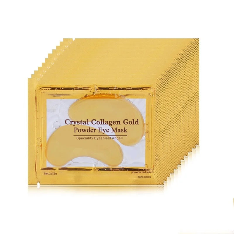 10pcs=5packs Gold Crystal Collagen Eye Mask Eye Patches Eye Mask For Face Care Dark Circles Remove Gel Mask for the Eyes