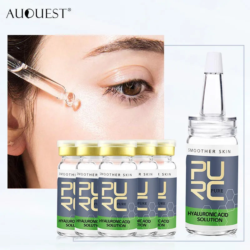 6PCS Skin Care Hyaluronic Acid Serum Smoother & Brighter Skin Anti Wrinkles Whitening Moisturizing Serum Facial Free Shipping