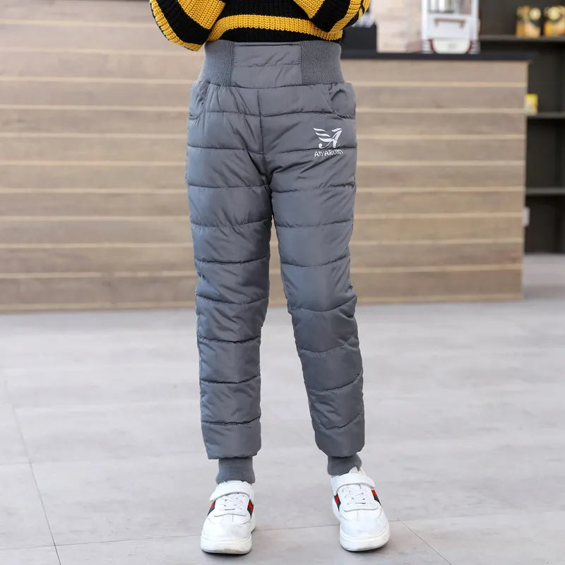 Children Trousers Winter New Boys Girls Thicken Outer Wear Warm Pants Waterproof Ski Children'S Clothing Long Pants