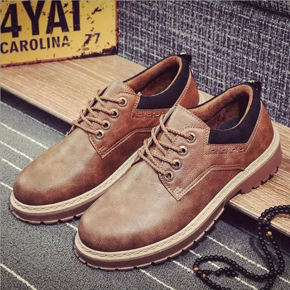 England Luxury Leather Shoes Men Formal Dress Fashion Oxfords Spring Autumn New Low-cut Lace-up Non-slip Outdoor Mens Shoes