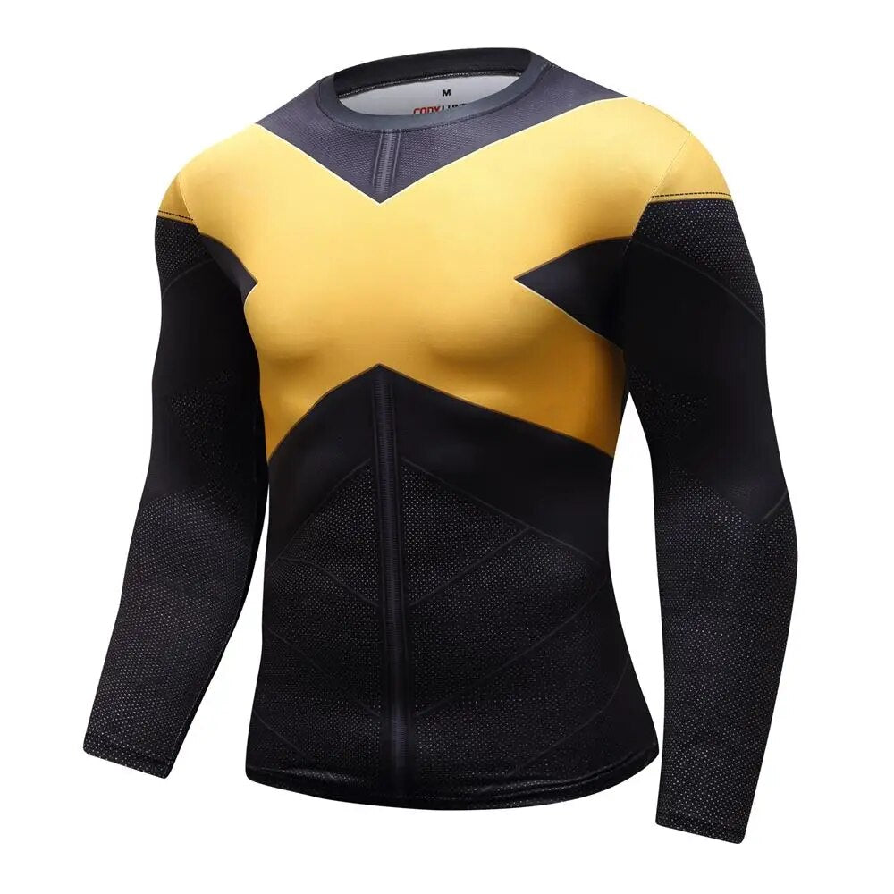 X-Men Dark Phoenix 3D Printed T shirts Men Compression Shirt Cosplay Costume Captain American Long Sleeve Tops For Male