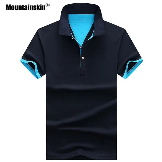 Mountainskin Mens Polo Shirt Brand Cotton Short Sleeve Camisas Tops Summer Stand Collar Male Shirts Brand Clothing EDA324