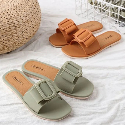 Comemore Sandals Female Summer House Women's Fashion Casual Korean Sandal Soft Home Footwear Beach Flat Slippers for Women Shoes