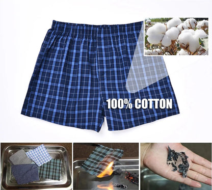 5 Pcs/Lot Mens Underpants Boxers Plaid Shorts 100% Cotton Fashion Underwear Soft Boxer Male Panties Comfortable Breathable