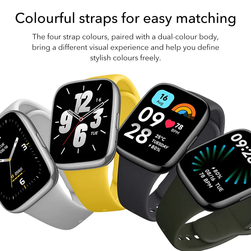 New Global Version Xiaomi Redmi Watch 3 Active 1.83" Display Bluetooth Phone Call 5ATM Waterproof Supports 100+ fitness modes