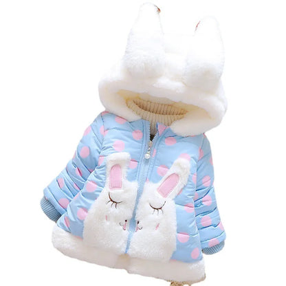 Winter Newborn Baby Girl Clothes Outfits Fleece Warm Cotton Coat Outerwear for Toddler Girl Baby Clothing Outfits Wear Bow Coats