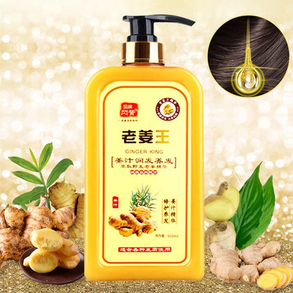 1 Bottle Ginger Juice Anti Hair Loss Hair Shampoo Professional Repair Damage Hair, Hair Growth DENSE,ANTI ITCHING,OIL CONTROL