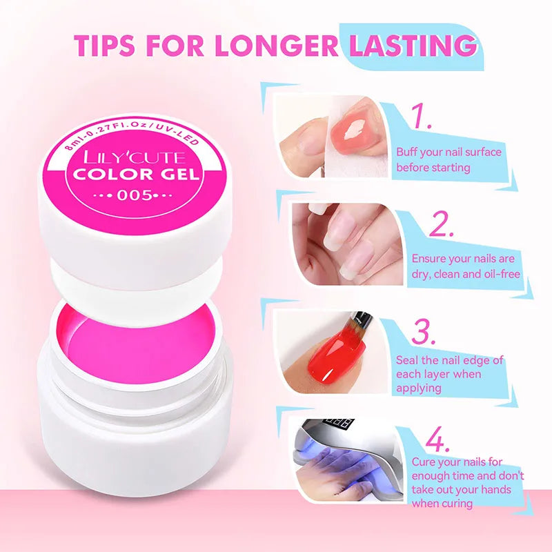 LILYCUTE 48 Colors Mud Gel Full Coverage Colorful Paint Gel DIY Creamy Texture Nail Gel Polish Manicure Varnishes Solid UV Gel