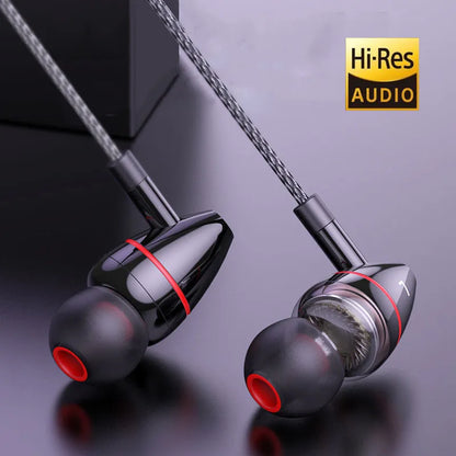 EARDECO Earphone With Microphone 3.5mm Wired Headphones Bass Stereo With Mic Earphone Earbuds Mobile Headphone Headset Sport