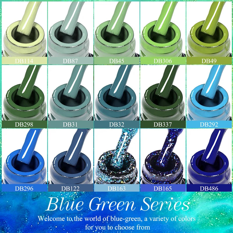 Mtssii Green Blue Uv Gel Nail Polish Top Uv Led Gel Nail Art Varnish Hybrid Soak Off Gel Lacquer Lucky Nail Paint Gel Polish