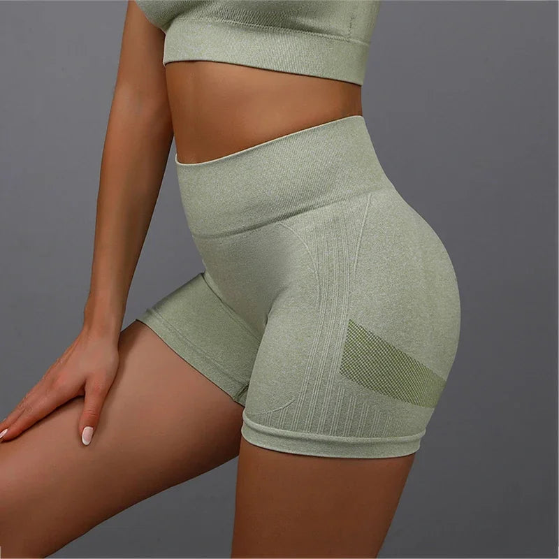 High Waist Yoga Shorts Woman Tights Push Up Leggings Seamless Fitness Workout Running Scrunch Shorts Yoga Pants Summer Gym Wear