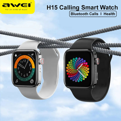 Awei H15 Calling Smart Watch Men Women Wristwatches Fitness Ultra Watches Bracelet Calls Temperature Measuring Electronic Clock