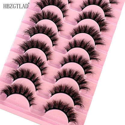 NEW Mink Lashes Natural Look False Eyelashes Wispy Cat Eye Lashes Fluffy 3D Mink Lashes Natural Fake Lashes Strip Lashes 10Pairs