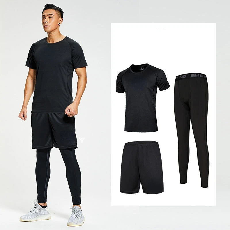 Men's Tracksuit Gym Fitness Compression Basketball Sports Suit Clothes Running Jogging Sport Wear Exercise Workout Tights