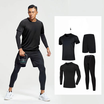 Men's Tracksuit Gym Fitness Compression Basketball Sports Suit Clothes Running Jogging Sport Wear Exercise Workout Tights