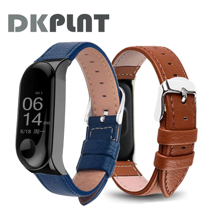 Colorful Leather Black Rose Gold Case for Xiaomi MiBand 6 4 5 strap For Amazfit mi band 5 4 3 6 bracelet strap Smart Watch band