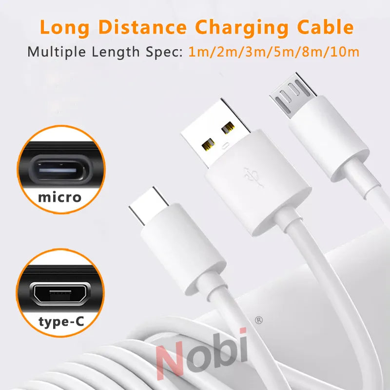 10m/8m/5m/3m Super Long USB Type C Extension Charging Cable Charger Wire Data Line For Samsung Xiaomi Huawei Android Universal