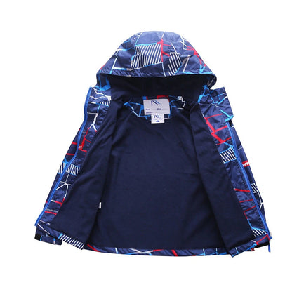 Kids Jacket For Boy Children'S Wear Boys Windbreaker Autumn Baby Waterproof Inner Polar Fleece Jackets Coat Outwear Submachine