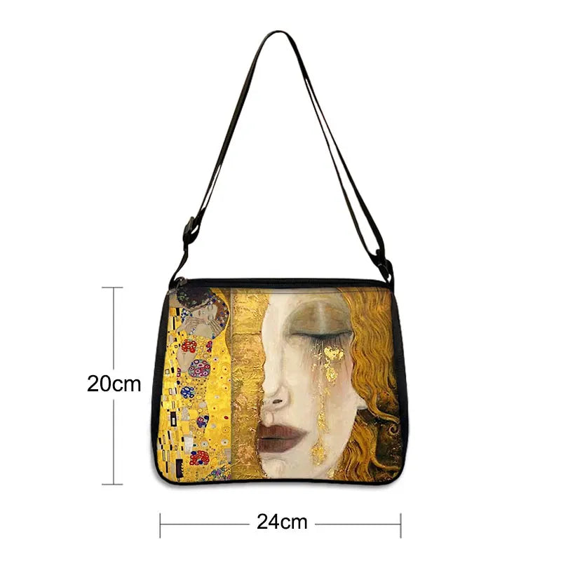 Van Gogh Art Famous Paintings Handbag Women Shoulder Bags Oil Painting Starr Night / Mona Lisa Shopping Bag Canvas Tote Bags