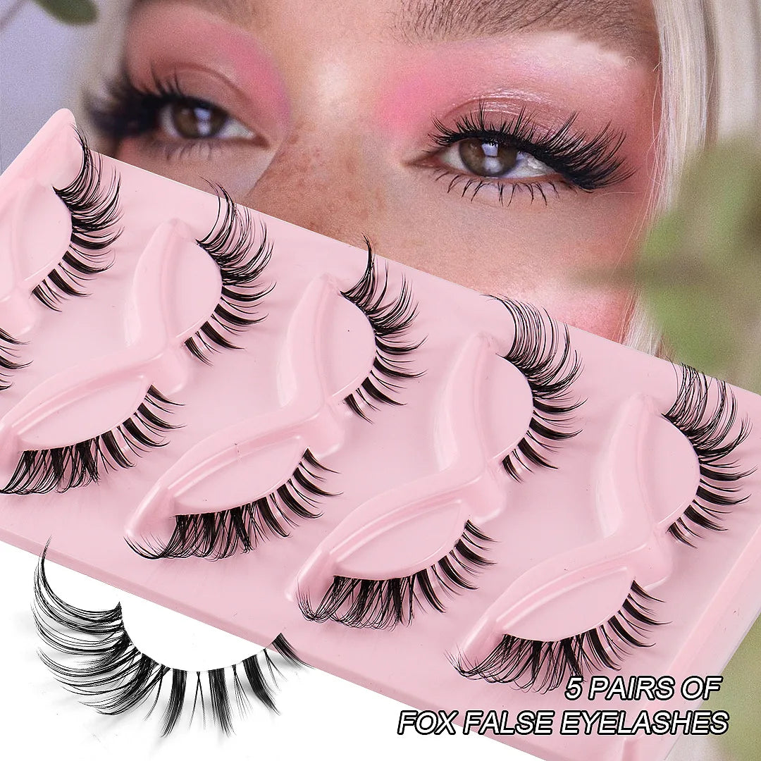 Lashes Fox Eyes False Eyelashes Cat Eye Lashes Lash Extension Supplies Winged Cosplay Faux Cils Beauty Female Makeup Tools Manga