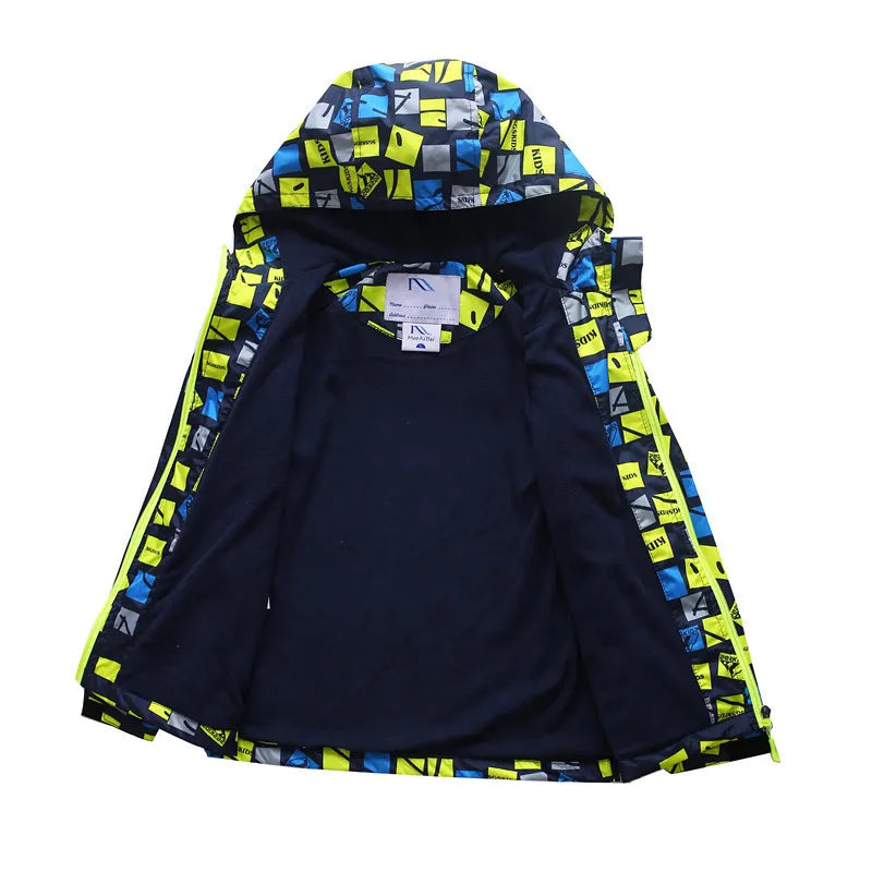 Kids Jacket For Boy Children'S Wear Boys Windbreaker Autumn Baby Waterproof Inner Polar Fleece Jackets Coat Outwear Submachine