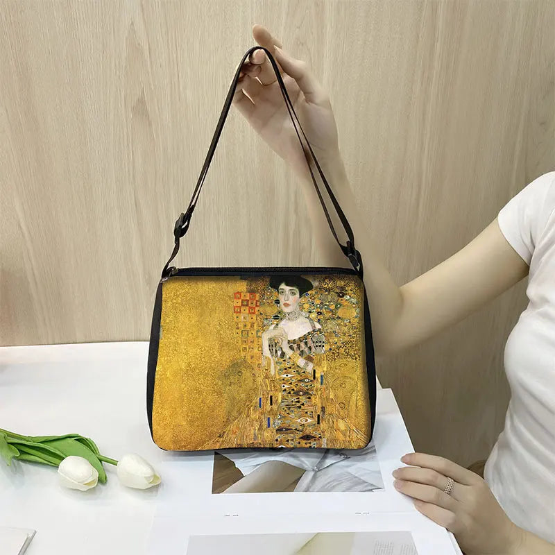 Van Gogh Art Famous Paintings Handbag Women Shoulder Bags Oil Painting Starr Night / Mona Lisa Shopping Bag Canvas Tote Bags