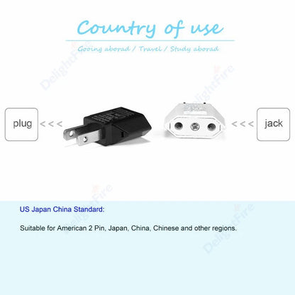 US Travel Adapter Euro To Mexico Canada US Electrical Socket Power Adapter EU To CA MX US Sockets AC Plug Converter Outlet